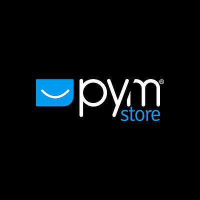 pym store brand identity branding design logo minimal tech technology vector