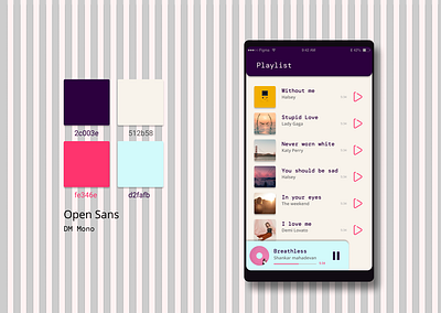Daily UI challenge, Day 9, Music player android app ui dailyui design illustration ui ui design ux ux design vector