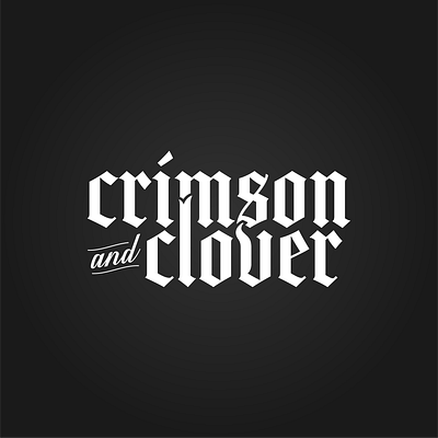 Crimson and Clover 2020 typography
