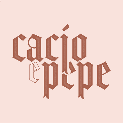 Cacio e Pepe 2020 graphic design logo