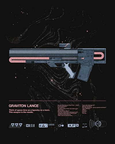 Graviton Lance art bungie destiny destiny 2 exotic graviton graviton lance guardian gun hunter illustration lance poster pulse rifle spacetime titan void warlock weapon