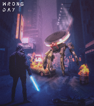 W R O N G D A Y artdirection creative design digital art new idea photo manipulation photomanipulation photoshop poster retouching visual effects