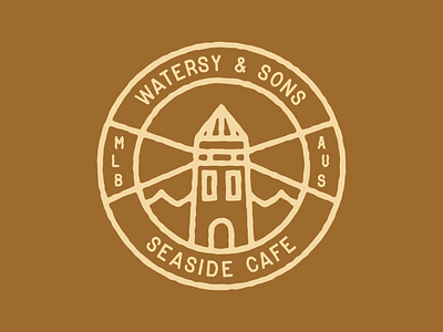 Watersy & Sons Badge Design badge badge design brand identity branding branding and identity brewery cafe coffee logo logomark logotype rough rustic typography vintage