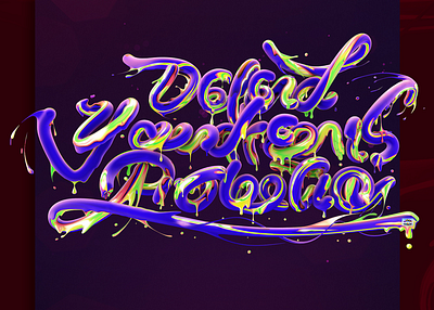 Fluid text c4d icon illustration logo ui 图标 插图 设计