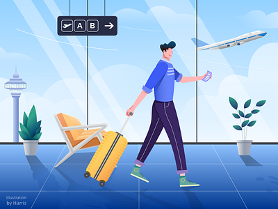 TRAVEL vector 插图