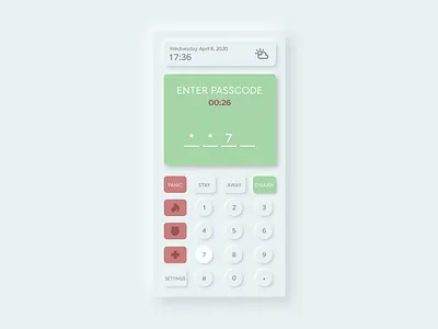 Daily UI 21 Home Monitoring Dashboard alarm app daily dailyui design home app home monitoring home monitoring dashboard mobile mobile app design mobile design ui