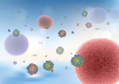 Interaction of nano-particles with cells cell micro environment nanoparticles science background