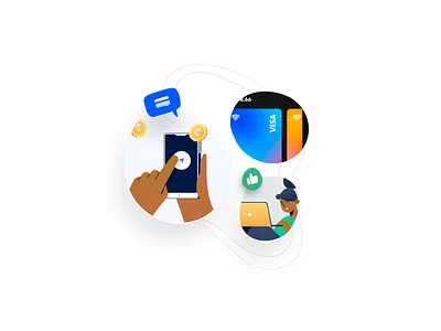 Wavvemoney Illustration africa branding cameroon digital banking