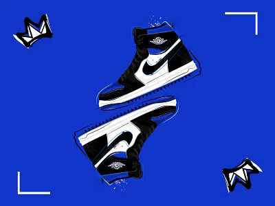 Royal Toe atlanta illustration jordan brand nike sneakers sports