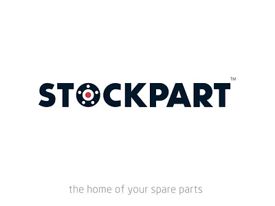 STOCKPART Logo branding car concept dot icon logo logo design logo mark logotype red