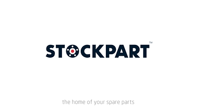 STOCKPART Logo branding car concept dot icon logo logo design logo mark logotype red