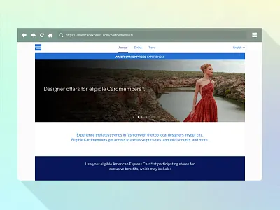 American Express - #AmexDesigners american express credit card designers desktop finance global benefits interface ui design uidesign