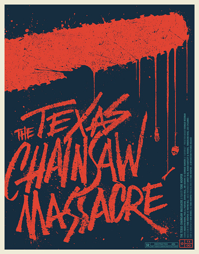 Texas Chainsaw Massacre horror illustration lettering movie movie poster poster type typography
