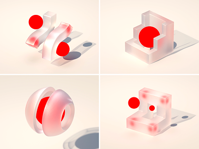 Give me a name 3d 3d design abstract bold red brand branding c4d cg cgi cinema 4d concept concept design geometric glass icon illustration red render shape texture