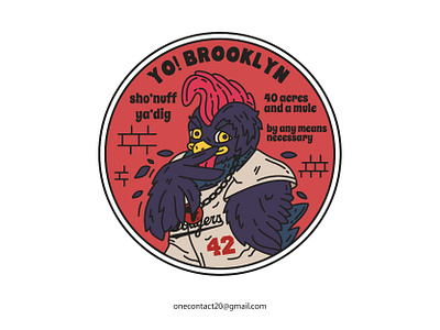 Yo Brooklyn apparel design badgedesign design graphic design hiphop illustration illustrator merch merch design merchandise monoline patch patch design pin rapper sticker design stickers tshirt design vintage badge vintage illustration