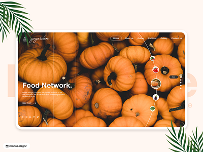 Food Network - Go Garden website design inspiration food food and drink food app food illustration instagram interaction design pumpkin ui designer ui trends uiux user experience user inteface userinterface ux design vegetables website design website designer website template