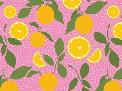 Juicy Juicy #2 design illustration oranges pattern seamless vector