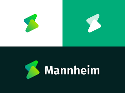 Mannheim LOGO branding design electric power flat illustration logo new energy