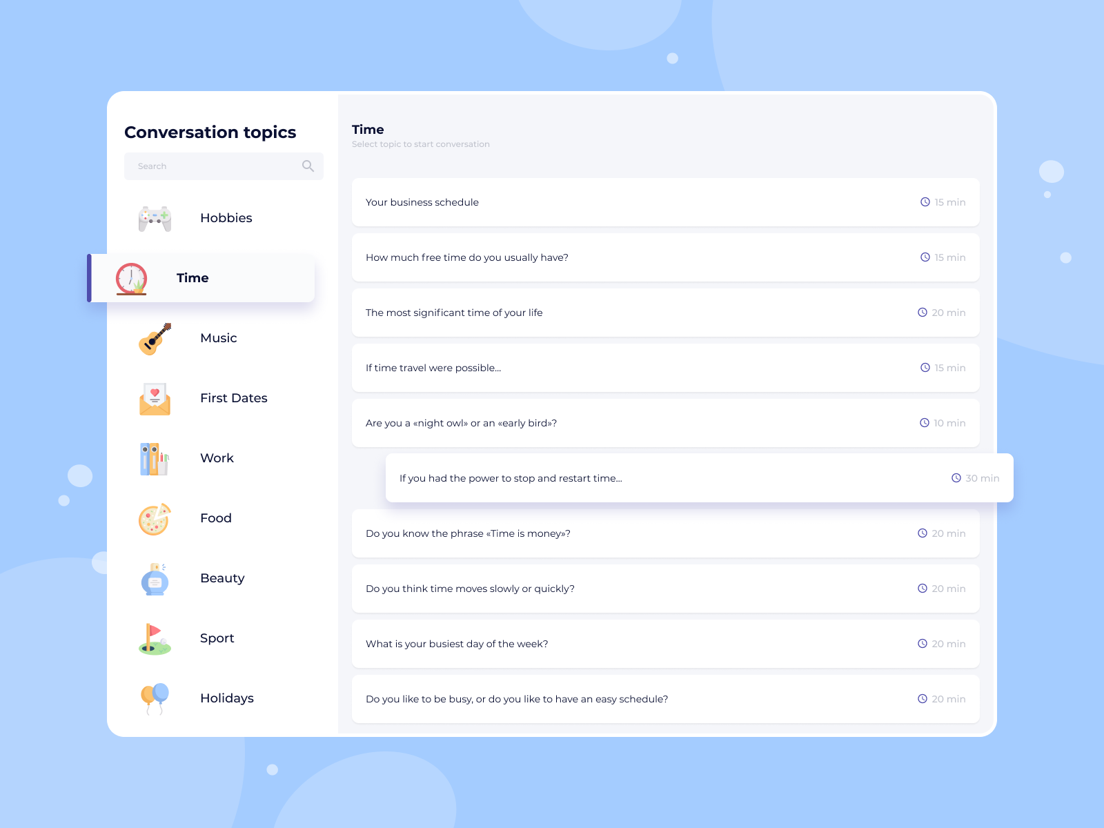 Example of Web application for improving your English