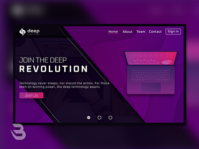 DEEP UI WEB DESIGN company design landing page logo technology ui ui design webdesign website