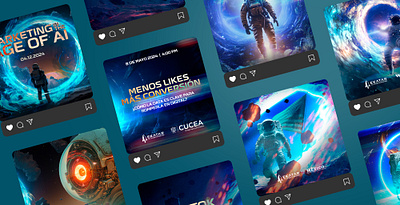 Futuristic Social Media Design branding futuristic socialmedia