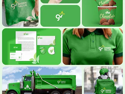 Green Value Agriculture Branding Brand Board 3d agicultural branding brand board brand identity branding employee branding food packaging graphic design logo packaging supermarket branding ui uiux visual identity