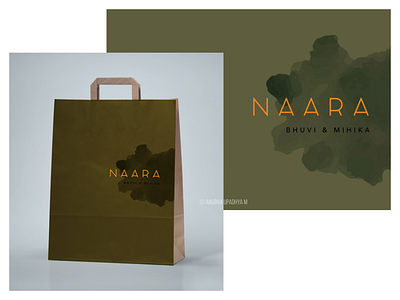 Naara bengaluru boutique branding colors desaturated designer logo stationery