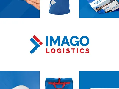 Imago Logistic Brand Design Brand Board brand board brand identity branding business card collateral design design flyer graphic design letterhead logistics logistics company logo logo modern logo signage typography vector