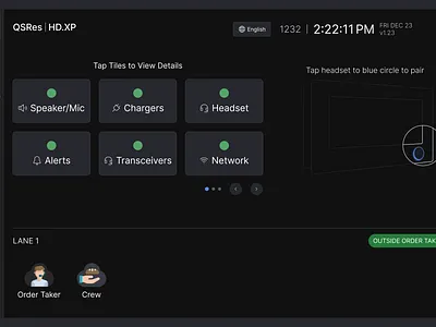 Drive-thru communication platform for QSR reesign ui ux visual design