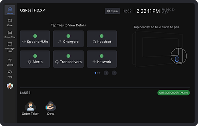 Drive-thru communication platform for QSR reesign ui ux visual design