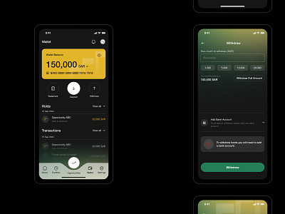 Arat. Wallet app branding composition design investment logo mobile app design real estate transaction typography ui wallet withdraw