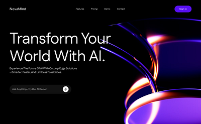 AI Website Landing Page design ui ux