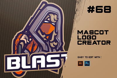 BLAST E SPORTS LOGO assasins bad badge blast brand branding dead eye esports game gaming guy hunter illustration logo mascot shotgun sniper sport sports vector