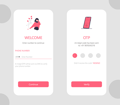 OTP process otp otp screen ui visual design