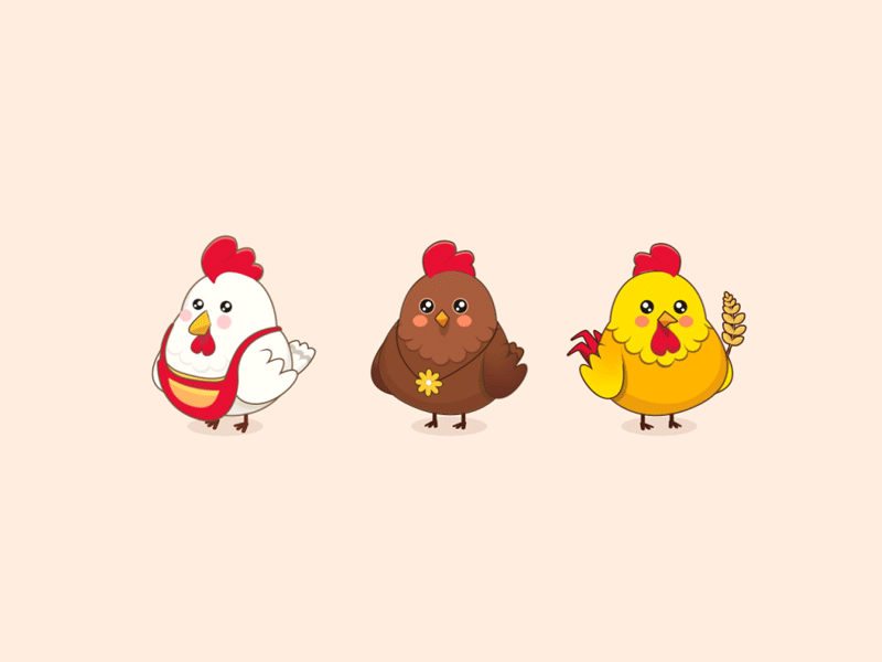 Chicken chicken design game gif