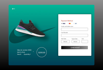 Nike checkout UI adobe photoshop adobe xd branding dailyui design dribbble uiux