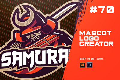 SAMURAI E SPORTS LOGO badge blade brand branding demon esports game gaming illustration katana kingdom logo mascot ninja red ronin samurai shuriken sport sports