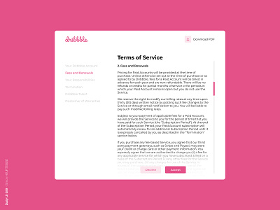 Daily UI 089 - Terms Of Service 089 daily daily 100 challenge dailyui dailyui089 dailyuichallenge design dribbble terms of service ui uidesign uiux userinterface uxdesign webdesigner