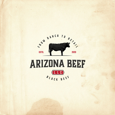 Butcher logo angus arizona beef butcher butchery cow meat vintage vintage logo