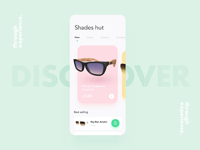 Sunglasses Store. 3D User Flow Animation. 3d animation design ecommerce flow shop store ux uxui