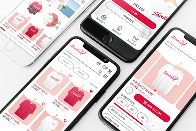 Shirtless app app application design ecommerce mobile ui ux