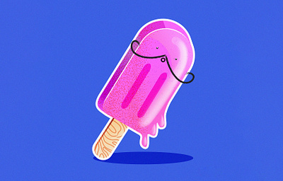 Ice-scream face food ice icecream illustration scream vector