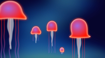Jellyfish family animation 2d animation aftereffects animals animated animation animation after effects illustration jellyfish motion motion design motion graphics ocean sea underwater vector