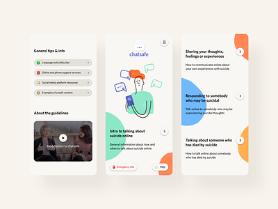 Chatsafe concept accessible branding colour illustration ui