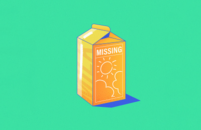 Missing sun illustration joke milk missing package sun vector