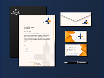 PHARMA FUTURA-Brand Identity brand design branding business card company logo design flat illustration letterhead logo minimal sketchapp vector