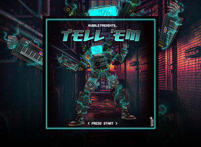 "Tell 'Em" Track Artwork adobe illustrator adobe photoshop character design digital art graphic design illustration photomanipulation wacom