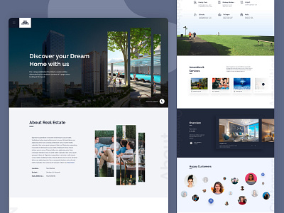 Real Estate Landing Page desktop landing page microsite real estate ui design uiux web website website design
