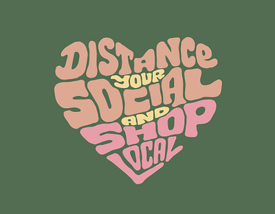 Distance your social clientwork coronavirus covid 19 covid19 digitalart ecommerce hand drawn itsjerryokolo jerryokolo lettering logodesign logotype logotype designer procreate shop shopify social distance social distancing stickermule typography