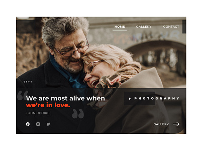 Photographer's Web landing page UI dailyui design landingpage layout ui